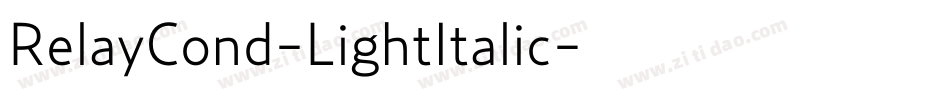 RelayCond-LightItalic字体转换