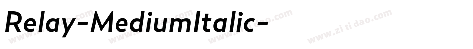 Relay-MediumItalic字体转换