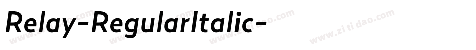 Relay-RegularItalic字体转换