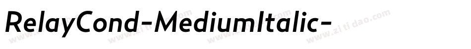 RelayCond-MediumItalic字体转换