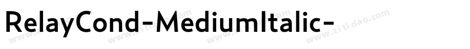 RelayCond-MediumItalic字体转换