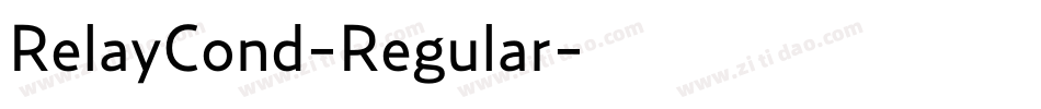 RelayCond-Regular字体转换