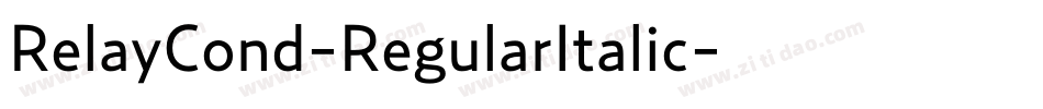 RelayCond-RegularItalic字体转换