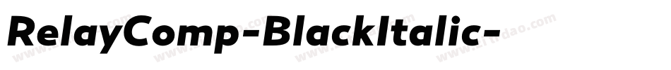 RelayComp-BlackItalic字体转换
