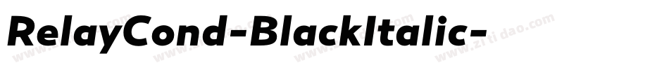 RelayCond-BlackItalic字体转换