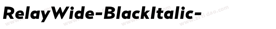 RelayWide-BlackItalic字体转换
