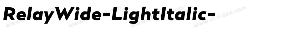 RelayWide-LightItalic字体转换