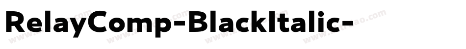 RelayComp-BlackItalic字体转换