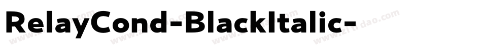 RelayCond-BlackItalic字体转换
