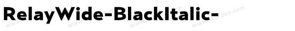 RelayWide-BlackItalic字体转换