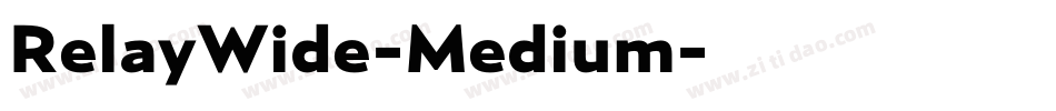 RelayWide-Medium字体转换