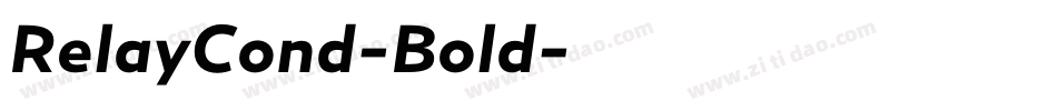 RelayCond-Bold字体转换