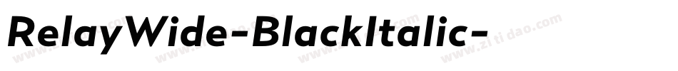 RelayWide-BlackItalic字体转换
