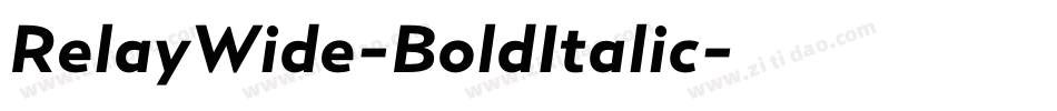 RelayWide-BoldItalic字体转换