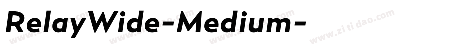 RelayWide-Medium字体转换
