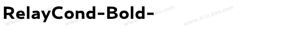 RelayCond-Bold字体转换