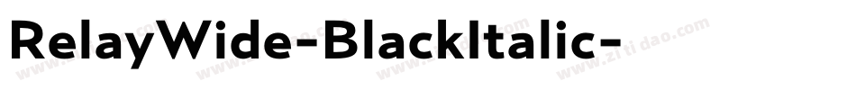 RelayWide-BlackItalic字体转换