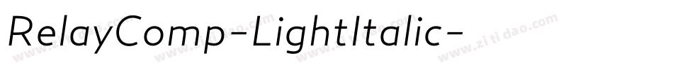 RelayComp-LightItalic字体转换