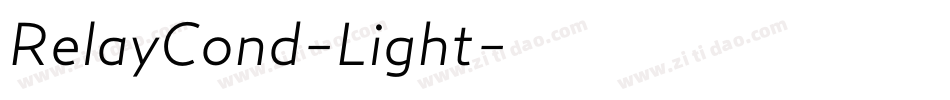 RelayCond-Light字体转换