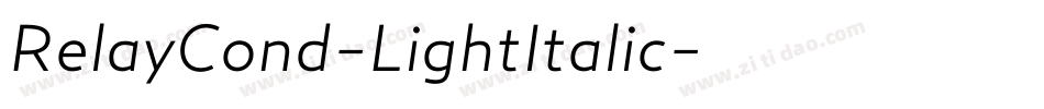 RelayCond-LightItalic字体转换