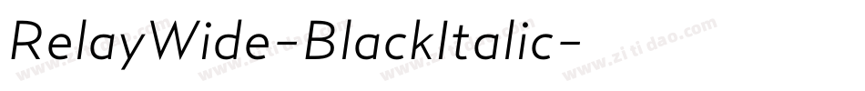 RelayWide-BlackItalic字体转换