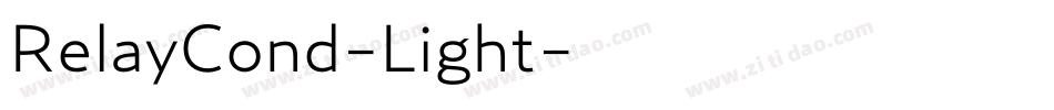 RelayCond-Light字体转换