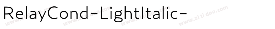 RelayCond-LightItalic字体转换