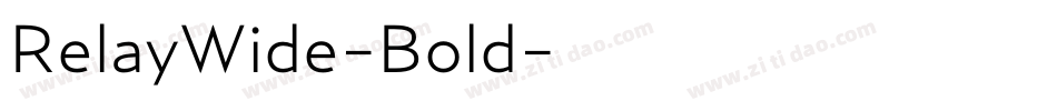 RelayWide-Bold字体转换