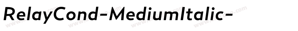 RelayCond-MediumItalic字体转换