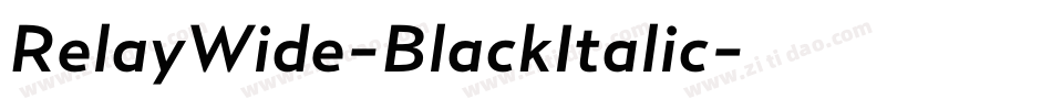 RelayWide-BlackItalic字体转换