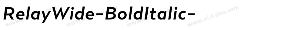 RelayWide-BoldItalic字体转换