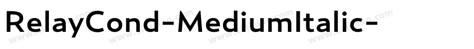 RelayCond-MediumItalic字体转换