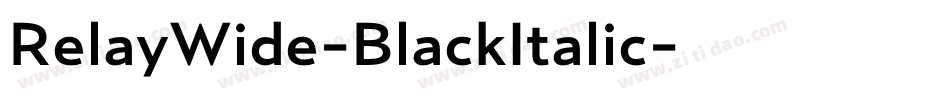 RelayWide-BlackItalic字体转换