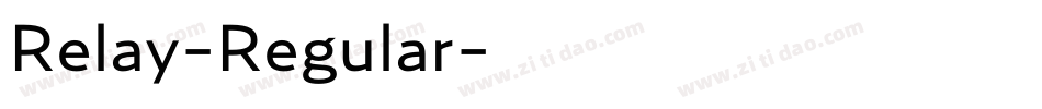 Relay-Regular字体转换