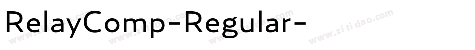 RelayComp-Regular字体转换