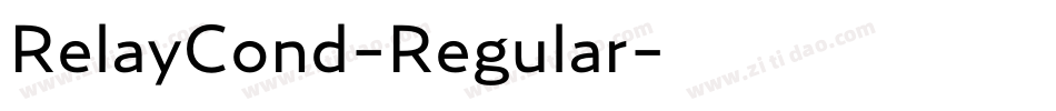 RelayCond-Regular字体转换