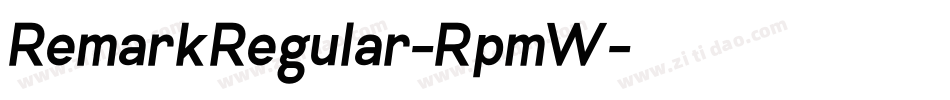 RemarkRegular-RpmW字体转换