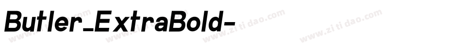 Butler_ExtraBold字体转换
