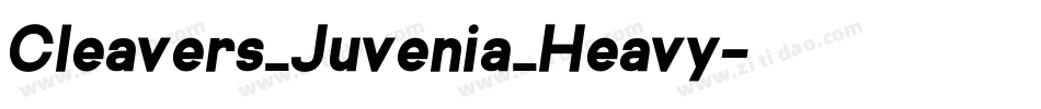 Cleavers_Juvenia_Heavy字体转换