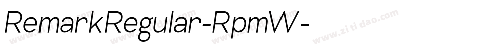 RemarkRegular-RpmW字体转换