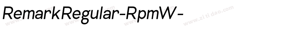 RemarkRegular-RpmW字体转换