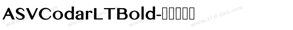 ASVCodarLTBold字体转换