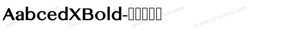 AabcedXBold字体转换