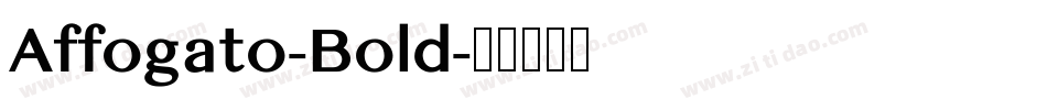 Affogato-Bold字体转换