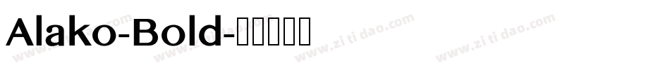 Alako-Bold字体转换
