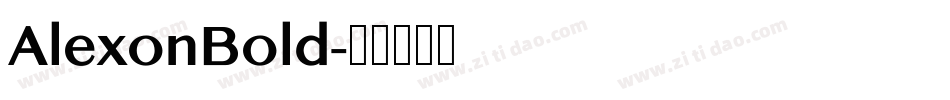 AlexonBold字体转换