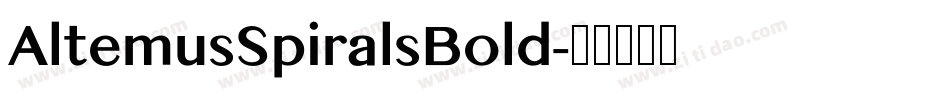 AltemusSpiralsBold字体转换