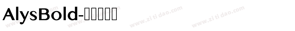 AlysBold字体转换