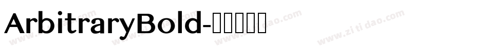 ArbitraryBold字体转换