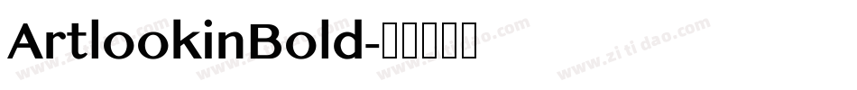 ArtlookinBold字体转换